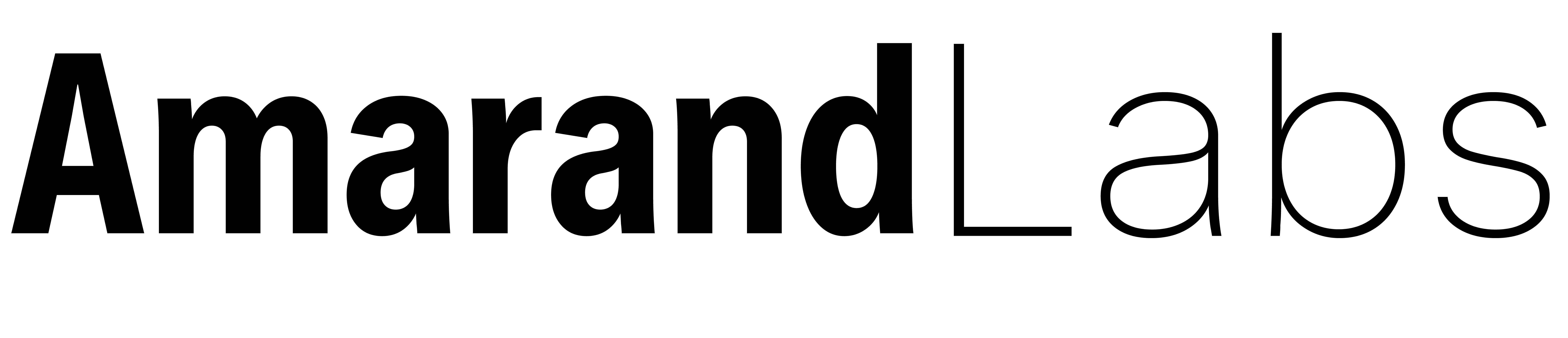 Amarand Labs logo – black text on transparent background - No margin